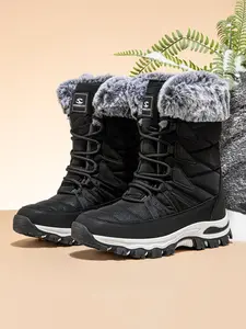 HOBIBEAR Adult Snow Boots Ice Boots Winter Men Long Plush Warm Women Cotton Shoes, Comfortable Outdoor Footwear, Stylish and Cozy Design