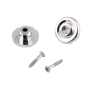 Chrome Round Bass Guitar StringGuides Trees Retainer with Mounting Screws 2Pcs