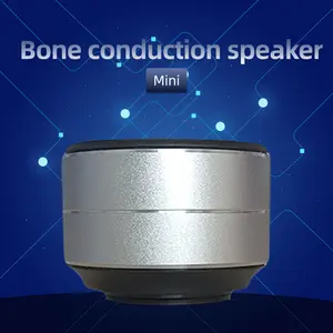 Technology Bone Conduction Bluetooth-compatible Speaker, Resonant Bass, Metal Pairing, Home Desktop Use, Blue LED Light Effect