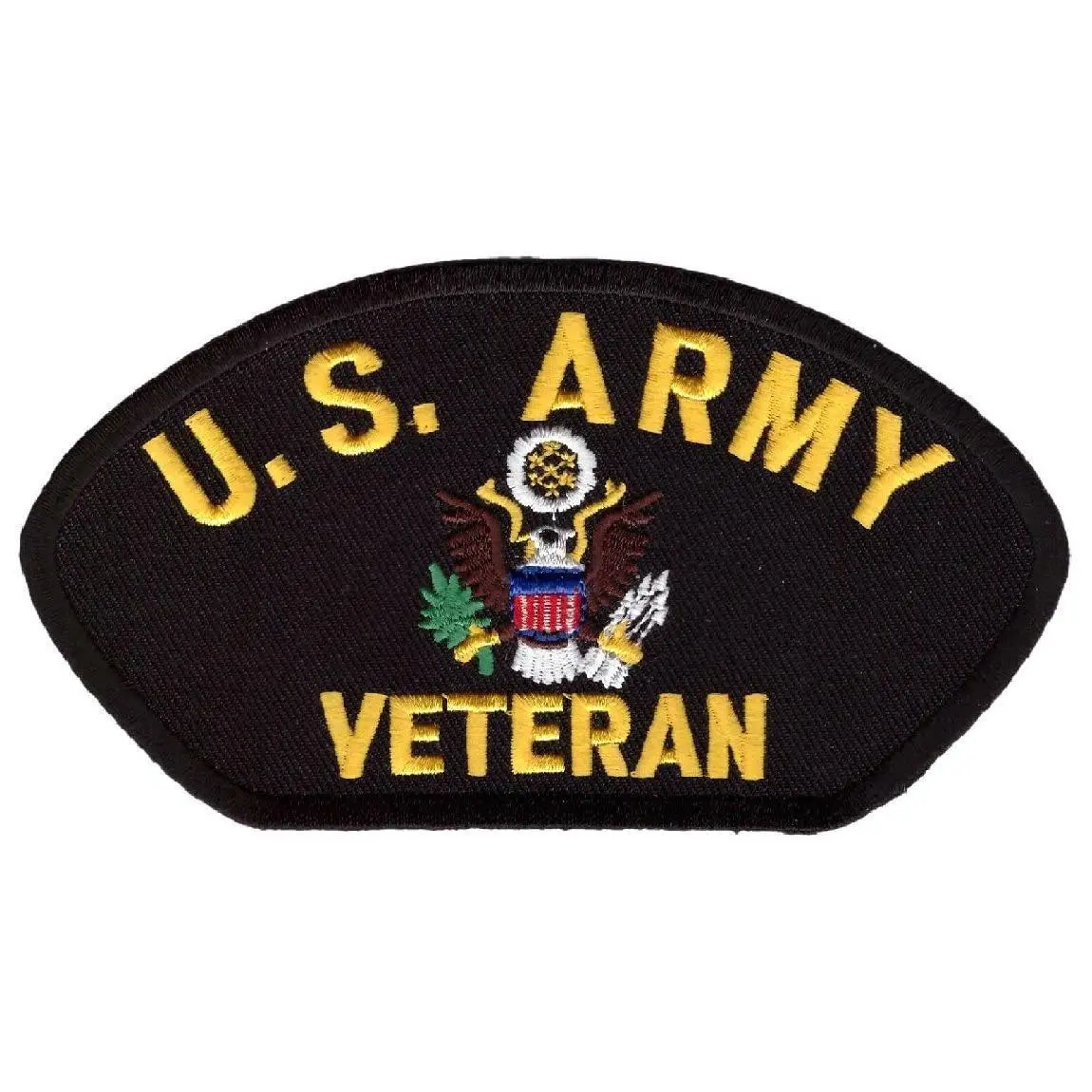 Miltacusa Army Veteran Embroidered Patch [5.0 X 2.75 - Iron on Sew on]