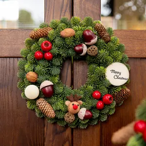 New Christmas Decoration Coffee Shop Atmosphere Setup Nobels Mini Christmas Tree Desktop Ornament Garland Vine Branches