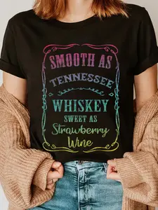 100% Cotton Smooth as Tennessee Whiskey Funny Humour Tee Vacation T-Shirt