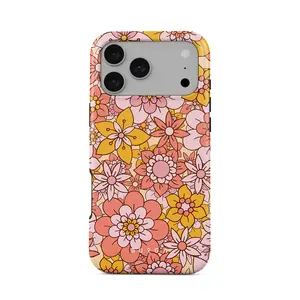 Garden Brunch - Floral Phone Case by BURGA | Luxury Striped Aesthetic iPhone Case | Slim Shockproof MagSafe Cover | Trendy Colorful Design | Gift-Ready Case for iPhone 11–17 Pro Max