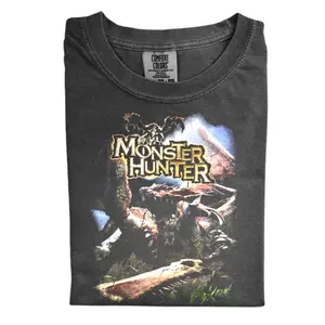 The Monster Hunter Comfort Color Shirt, Horror Gaming Shirt, Vintage Gaming Shirt, Gift for Men, Gift for Women, Crew Neck T-shirt, Trending T-shirt Cotton