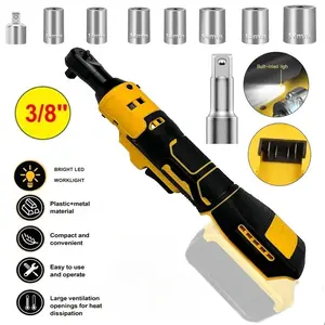 For DeWalt 20V Battery Only – Cordless Ratchet Wrench 3/8" | 45 Ft-Lbs Max Torque | Variable Speed 0-400 RPM | Includes 8 Metric Sockets + Extension Bar | Tool Only, No Battery