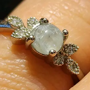 Aquamarine Crystal Ring