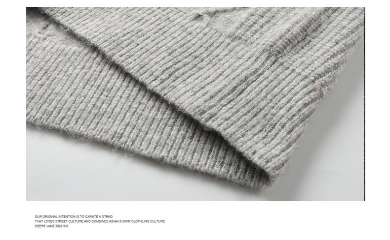Men's Crew Neck Cable Knit Sweater, Thickened Warm Soft Skin‑Friendly Anti‑Pilling Rhombus Textured Pullover Jumper Casual Autumn Winter Outerwear Vintage College V-Neck Cardigan menswear knitwear wear