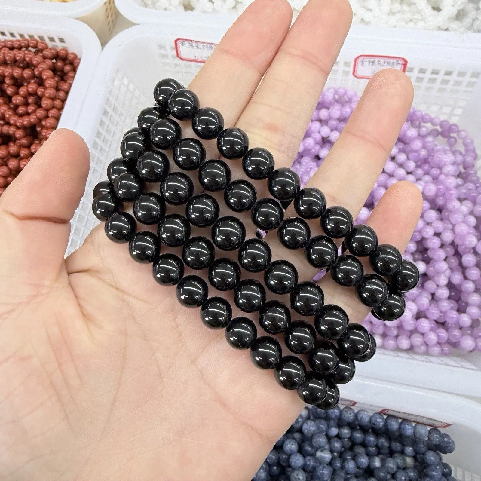 8mm black tourmaline bracelet