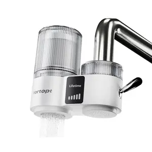 Vortopt Carbon Block Water Filter for Kitchen Sink Faucet – NSF/ANSI 42 Certified, with Filter Life Display, 400 Gallon Capacity, Removes 99% of Impurities for Clean Drinking Water