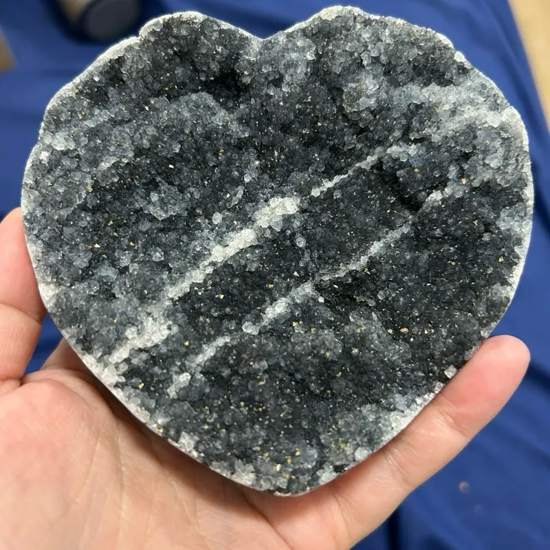 Black Amethyst Heart