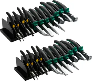 2-Pack Plier Organizer Rack, Pliers Holder with Non-Slip Rubber Base and Adjustable Dividers, 22-Slot Tool Box Organizer,  Organizers, Tool Drawer Organizer(Pliers Not Included)