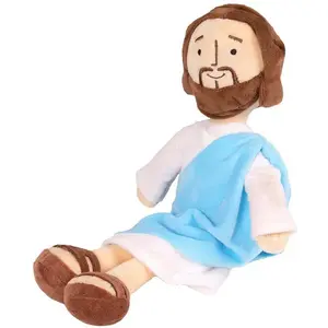Religious Plush Pillow Jesus Virgin Mary Stuffed Toy Sofa Decoration Gift for Christ Lovers
