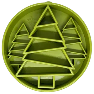 Pine Tree Design eBowl Enrichment Slow Feeder Bowl for Dogs Christmas Themed Festive Mealtime Experience Healthy Fun Segmented Design