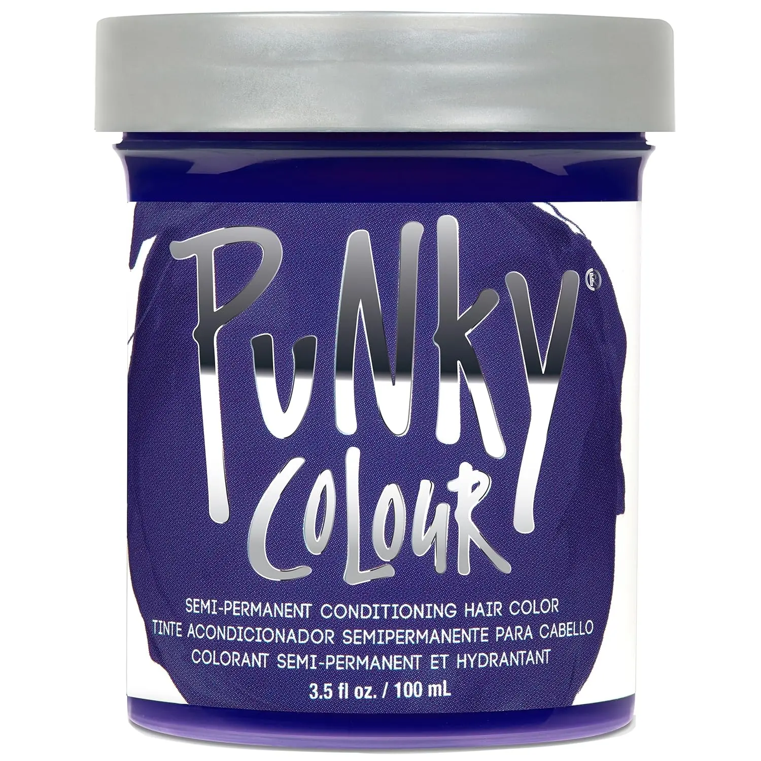 Punky Violet Semi Permanent Hair Color – Vegan, Cruelty-Free Conditioning Violet Hair Dye for Bleached & Pre-Lightened Hairs Lasts 35 Washes, 3.5 fl oz