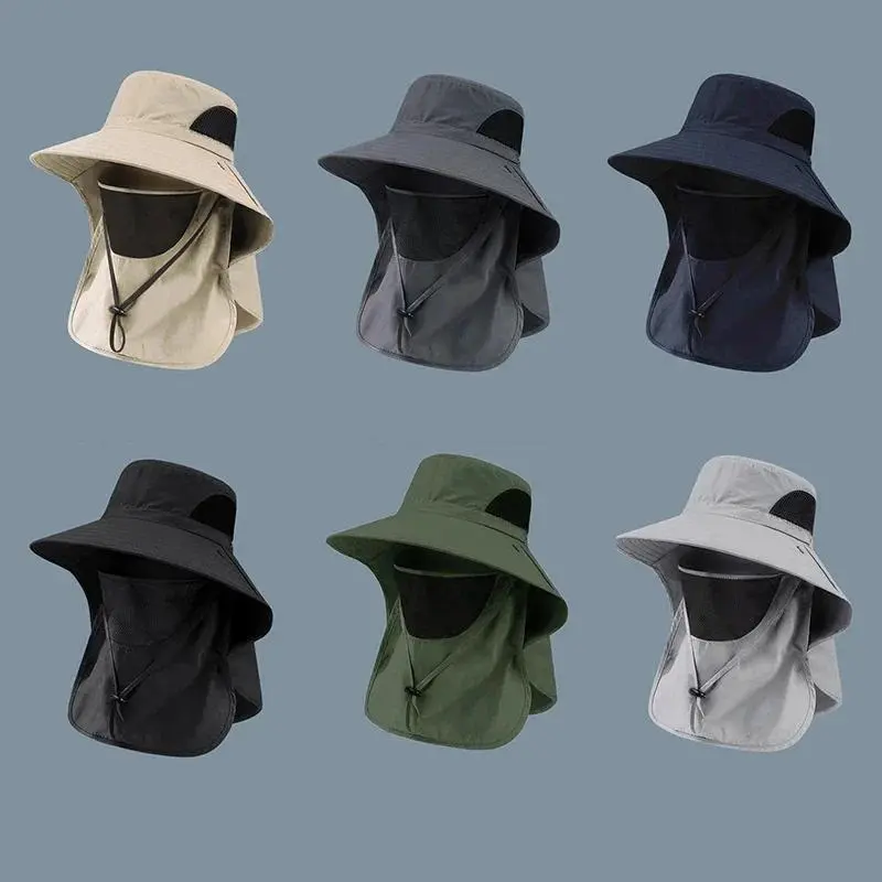 Unisex UV Protection Bucket Hat with Neck Flap - Camping Sun Hat, Sports Outdoor Accessory for Fishing, Hiking, Camping Hat