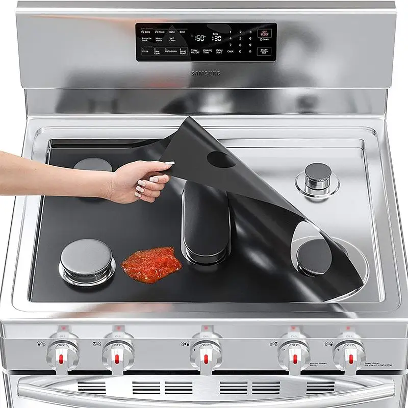 Reusable Gas Stove Protector, 1 Count Kitchen Accessories Heat Resistant Anti-dirty Gas Stove Mat, Kitchen Gadgets Cleaning Tool