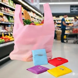 Eco-Friendly Foldable Shopping Bag - Lightweight & Portable, Water-Resistant, Durable Design with Non-Slip Handles. Tear-Resistant, Space-Saving, Heavy Load Capacity, Multiple Colors Available. Reusable Shopping Bags, Reusable Grocery Bags