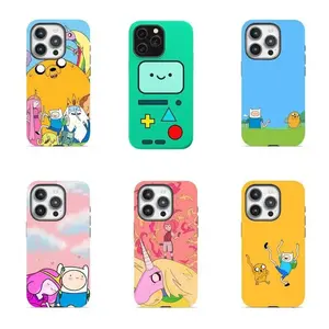 Adorable adventure time character collage design, fan art, magnetic sturdy phone case, compatible with iPhone 17/16/15/14/13/12/11 Pro Max/Plus and Samsung Galaxy S23FE/22/23/24/25. Fun accessory, shockproof phone case.