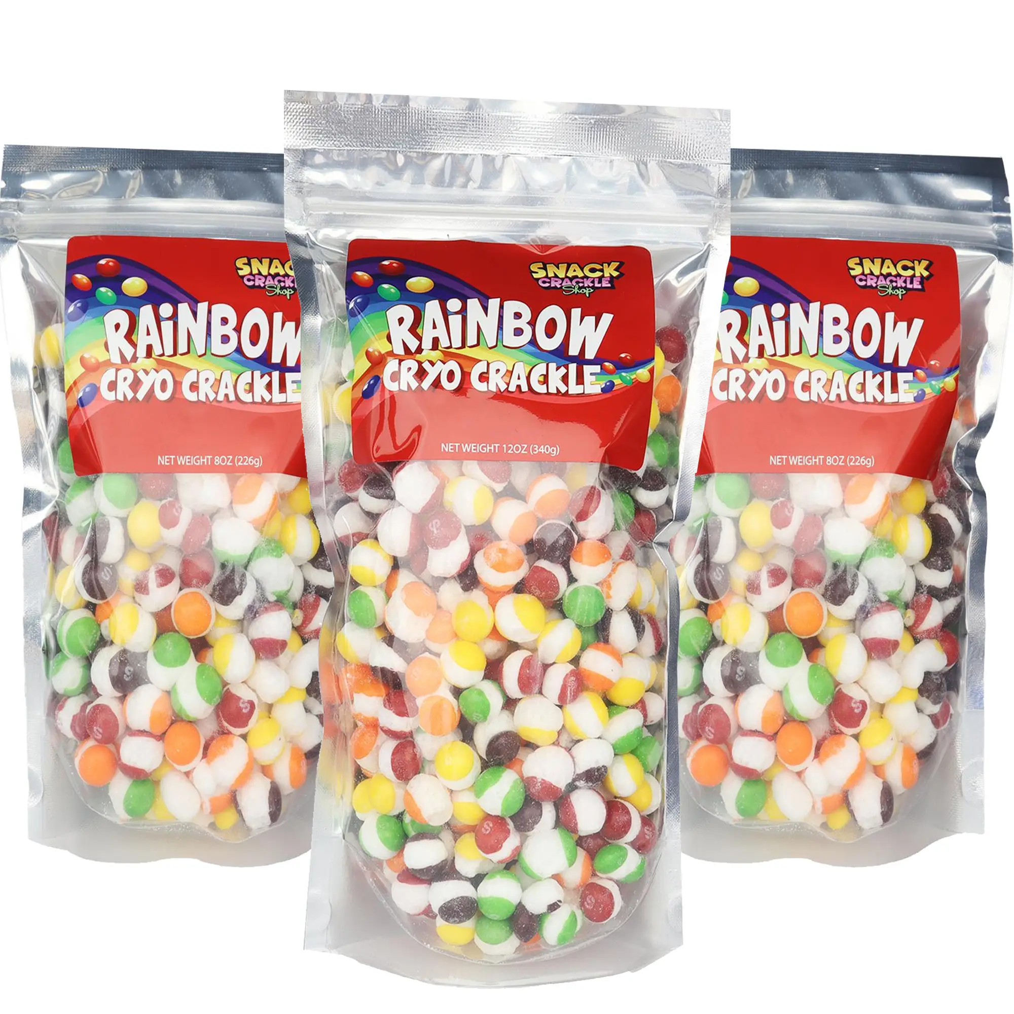 Freeze Dried Rainbow Candy, Various Sizes, Perfect Snack Bonbon Fruit Sweet Bite Flavor Candies