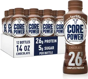 Core Power Protein Shake, Chocolate, 26g Bottle, 14oz, 12 Pack