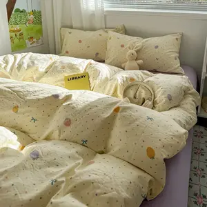3/4pcs Soft Cloudy Feel Dual Layer Weave Bedding Set, Fade-Resistant Durable Comfortable Quilt Cover Sheet Pillowcase, Modern Minimalist Home Textiles