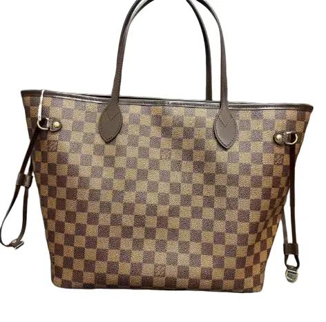 Pre-owned Louis Vuitton canvas Tote Bags Neverfull MM Damier