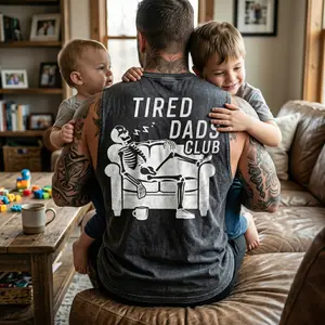 Tired Dads Club Wash Tank Top, Gym Dad Club