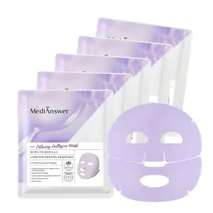 About Me [MediAnswer] Collagen Mask (Pack of 5) (Pack of 5, Calming Collagen Mask) Skincare Skin Repair Comfort Soothing real