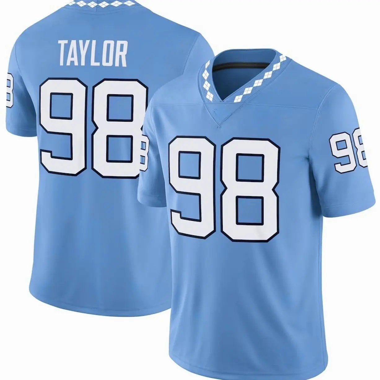 Men Football Jesey Taylor 98 North Carolina Tar Heels Alumni Home Game Jersey - Carolina Blue