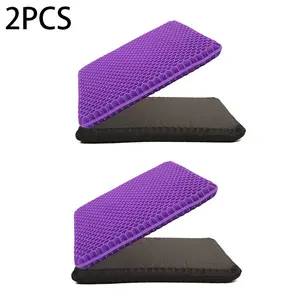 2pcs Gel Seat Cushion, Cool Feeling Seat Pad (ultra Thick), Breathable Honeycomb Design, Office Chair Gel Cushion, Home Car Wheelchair Seat