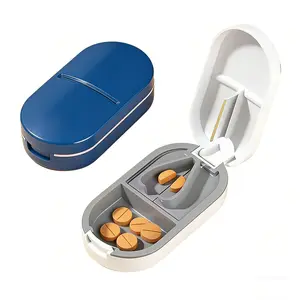 Pill Cutter and Splitter, Cuts Vitamins and Tablets, Portable Pill Crusher for Purse Pocket