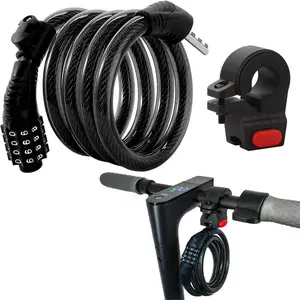 Heavy-Duty Scooter Lock – 4ft Anti-Theft Combination Cable with 4-Digit Code & 12-Strand Steel, Compatible with Xiaomi/Ninebot/Segway/GXL