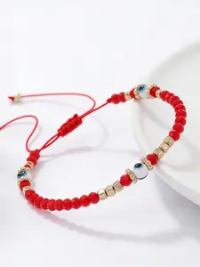 Fashionable and trendy personality glass eyes red string bracelet, Trendy Jewelry, suitable for daily wear, vacations, dates, and other occasions, and also makes a delightful and exquisite small gift.