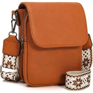 Small Crossbody Bags for Women Trendy,Leather Triple Compartment Cell Phone Crossbody Wallet Purses with Card Slots quality