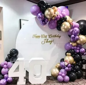 Metal Purple Gold Balloon Arch Wedding/Baby Shower/Birthday