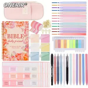 ONERIR Bible Journaling Kit with No Bleed Highlighters Pens and Pen Case Christian Bible Study Supplies Perfect Religious Gift for Special Occasions