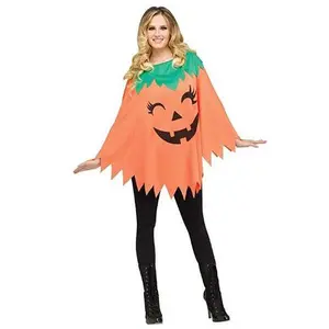 Jack-O-Lantern Poncho - Pumpkin - Costume - Adult