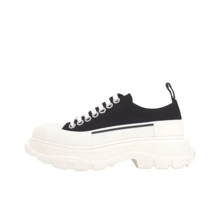 Brand New Sealed with Original Shoe Box Unisex Black White Low Top Chunky Platform Canvas Sneakers Rugged Thick Elevated Sole Vintage Streetwear Casual Trainers For Men Women Teen