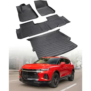 Weather Floor Mats Cargo Liner for Chevrolet Chevy Blazer 2025 2024-2019 Gas Only  Tech Nonslip Rubber for Base/L/LS/LT/Premier/RS Accessories 2023 2022 2021 2020  Rug Cover Protector