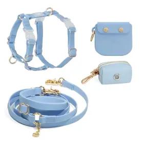 Sunnytails - Best Sellers Harness & Treat Pouch Bundle - HARNESS BUCKLE TYPE : COLOR - Includes Comfortable Harness, Durable Leash, and Stylish Treat Pouch for Pet Owners