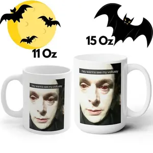 Wanna See My Voltussy Mug - Funny Twilight Merch with Vampire Robert Pattinson, Edward Cullen Twilight Meme, Perfect Twilight Gift