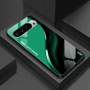 Suitable for [Google Pixel 9 Pro Xl] Simple silk gradient glass phone case, affordable, fully shockproof, drop-proof and wear-resistant-888