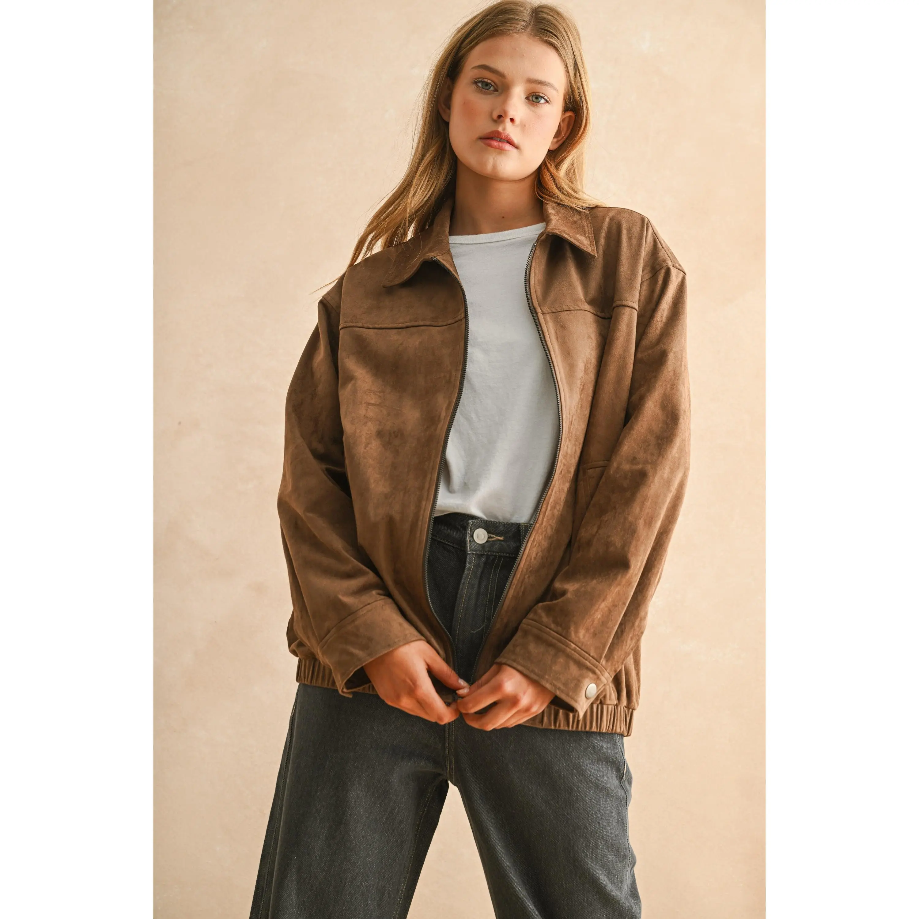 Paige Bomber Jacket- Chocolate