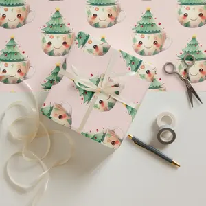 Cup of Christmas Wrapping paper sheets
