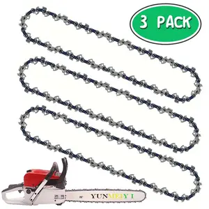 3-Pack 10 Inch Chainsaw Chain - 3/8" LP Pitch .050" Gauge 40DL Low Kickback Replacement Chains for Ryobi, Craftsman,Sun Joe, Echo, and More Pole Saws - Fits Models TP26, P540, CS1800, RM1015PS, WG309