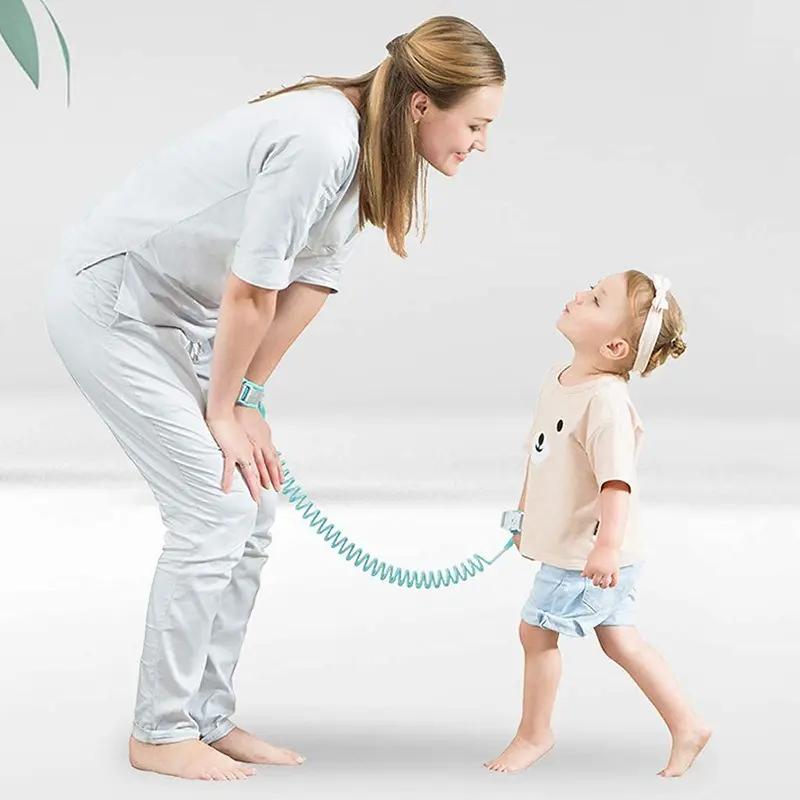 Key Lock Toddler Anti Lost Wrist Link Leash, 304 Steel Wire Stretch Child Safety Harness, Breathable Soft Anti Escape Wristband, 2M 360° Swivel Anti Lost Strap For Outdoor Travel Shopping Family Daily Use