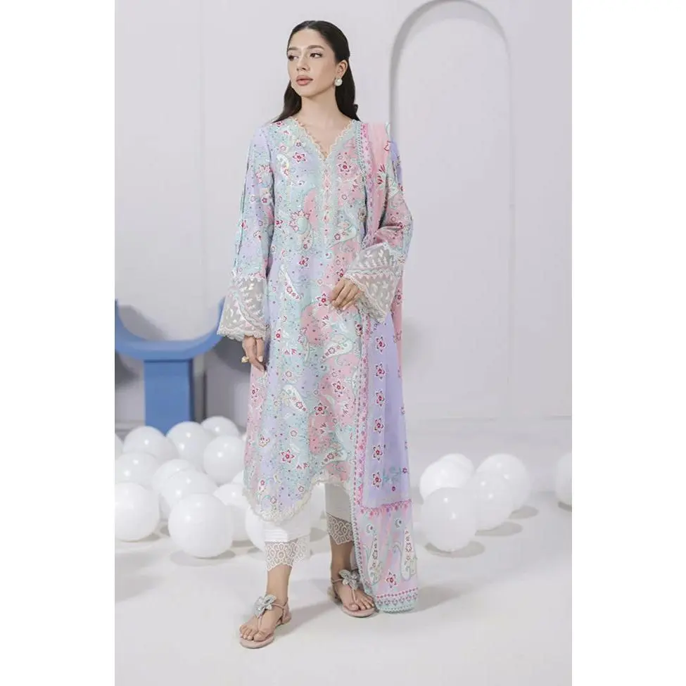 Qalamkar - EM-03A Jade 3 Piece Lawn