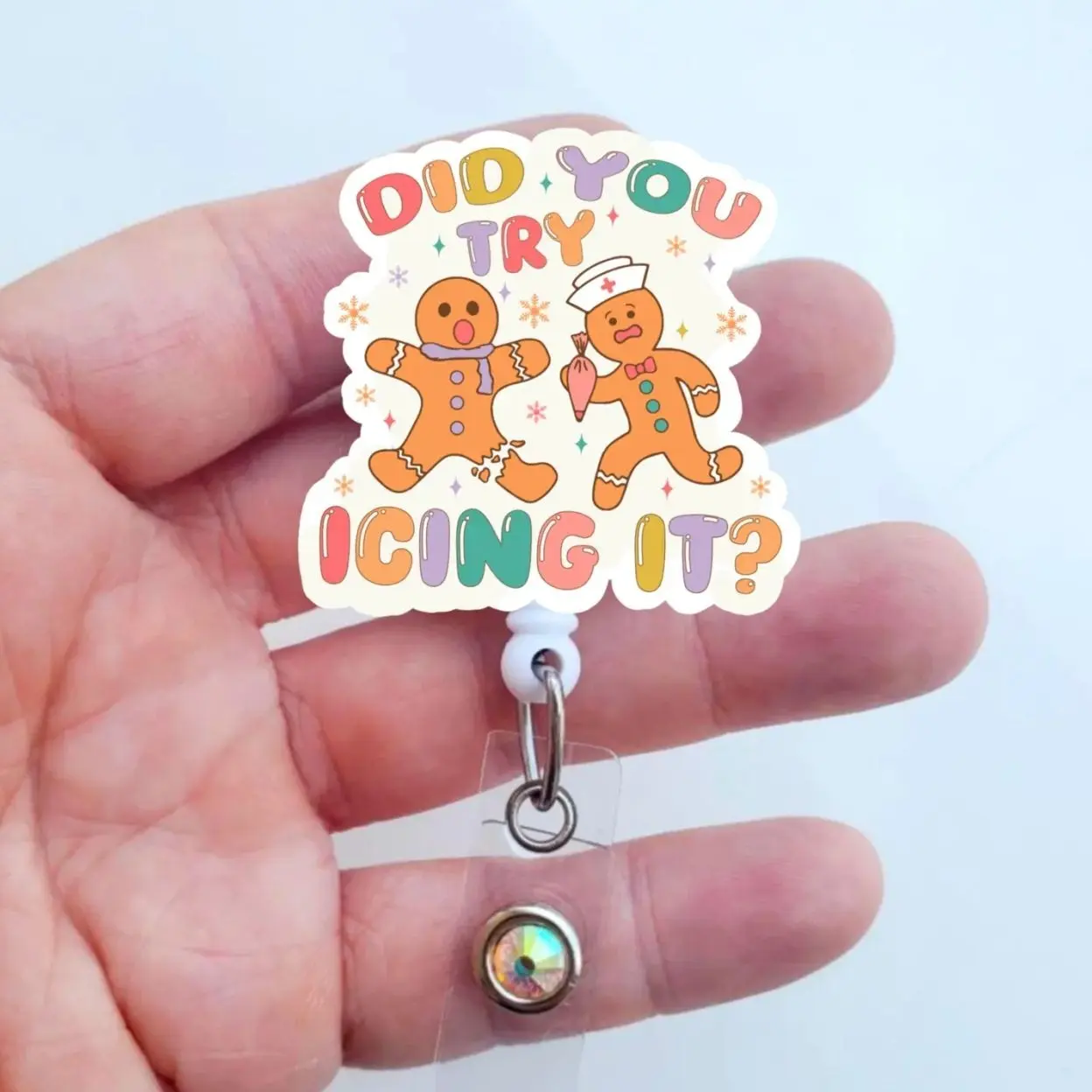 Did You Try Icing It Badge Reel Funny ER Nurse ID Holder Coworker Gift HIT