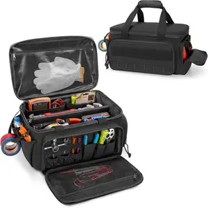 Tool storage bag for men, handmade Oxford cloth camping storage bag, multifunctional handbag, electrician tool bag