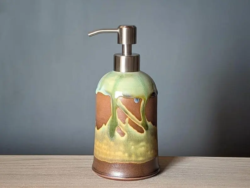Copper Green Soap Dispenser - Elegant Design for Home Use